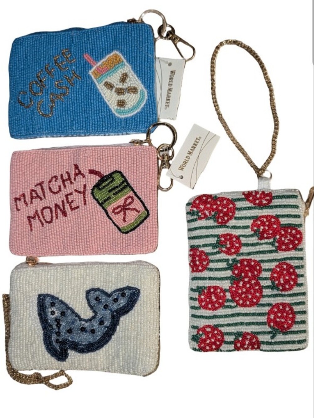 Beaded Coin Purse 4pc Lot